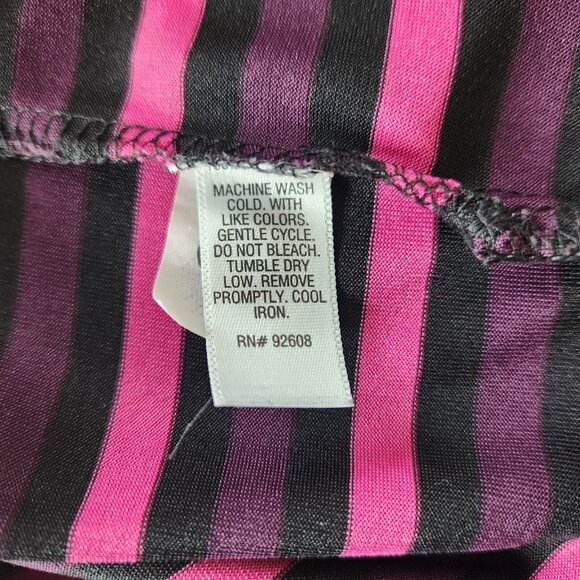 XPBX Pro Polo Shirt Pink Black Striped Short Sleeve Golf Shirt XXL 2XL‎ EUC - Picture 6 of 8